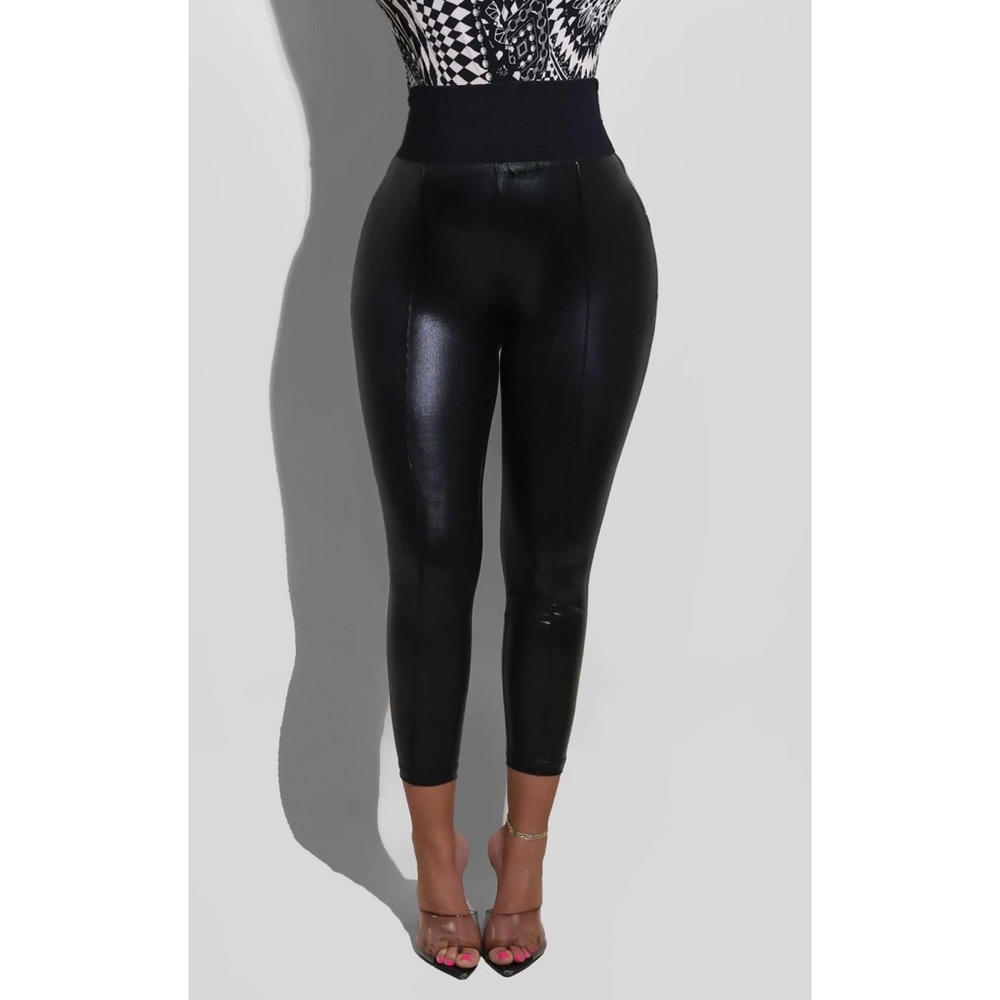 Get Pretty Waisted Pleather Cropped Pants